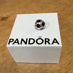 Pandora Soccer Ball Charm Bracelet - Black and Silver